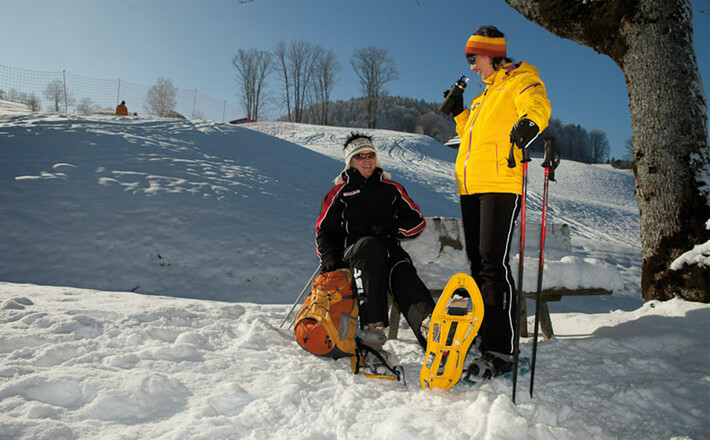 Wintersport im Skigebiet Zinken
