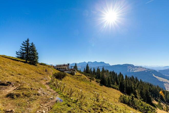 Blick zur Bergstation Dürrnbachorn
