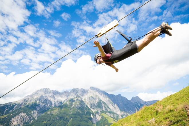 Flying Fox XXL in Leogang - Das atemberaubende Sommererlebnis