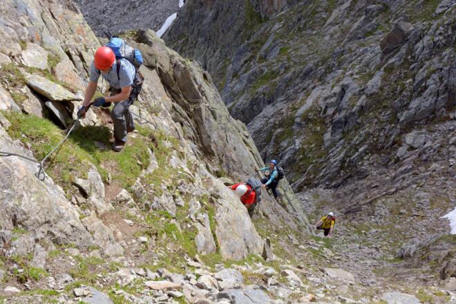 Im Klettersteig zur Kleinbärenzinne