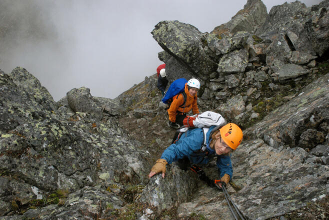 Letzte Meter bis zum Grat