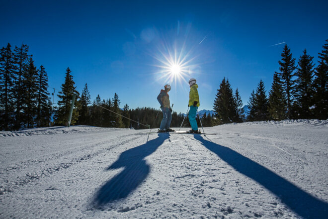 Skifahren im Heutal bei Unken
