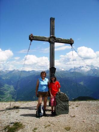 auf dem Gipfel des Blasers
