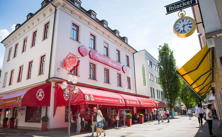 Café Reber in der Fußgängerzone Bad Reichenhall