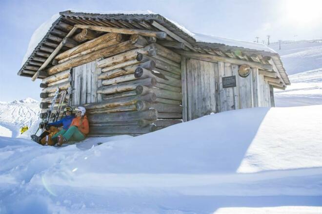 Rast beim Skifahren