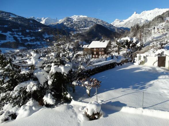 Blick auf Golm und Zimba