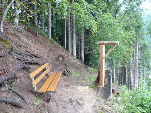 Blickpunkt Burghügel Wagrain 900m wo das Fernrohr montiert wurde