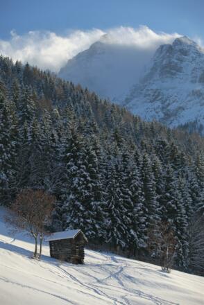 Glücksplatzl Mieders Ausblick Serles