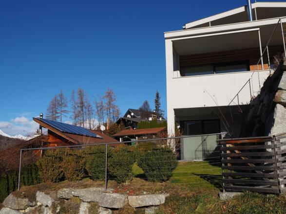 Glücksplatzl Mieders Gartenansicht