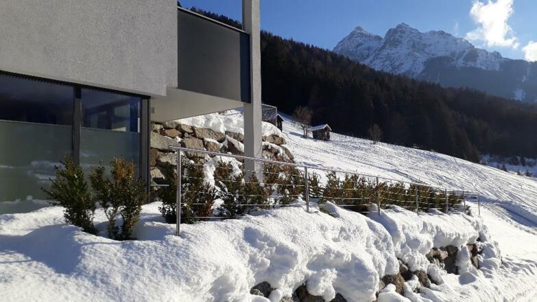 Ferienwohnung Glücksplatzl Winter und Ausblick