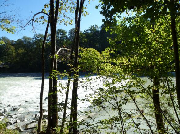 Bank zum Durchatmen beim Nonner Steg