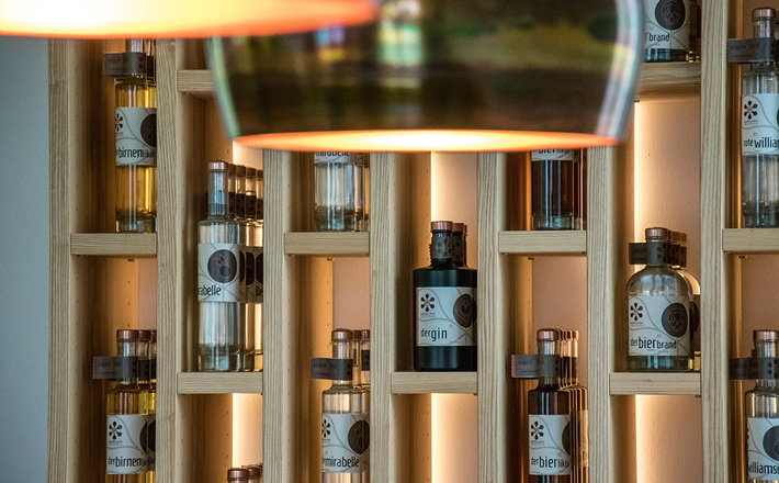 Der "Showroom" von Geli Scheids Destillerie