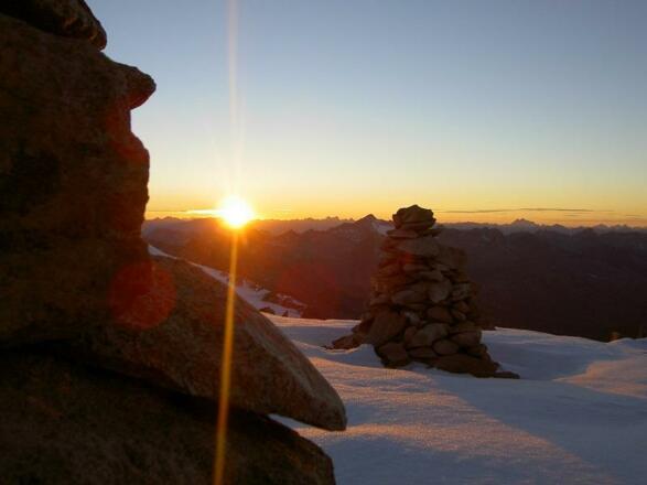 Sonnenuntergang auf der Dahmannspitze
