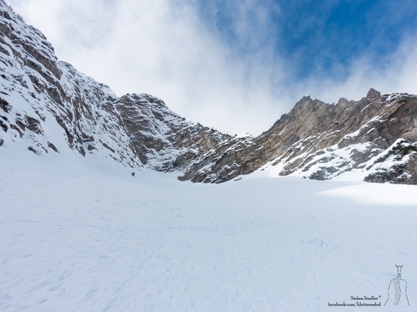 Blick am Beginn des Kares nach oben