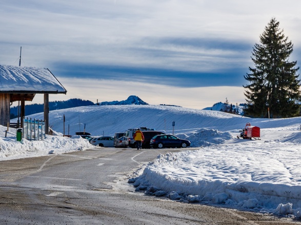 Parkplatz auf der Winklmoosalm