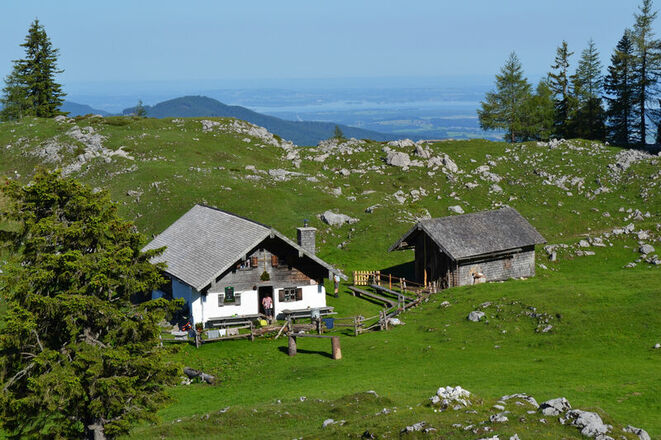 Kohleralm Inzell mit Chiemseeblick