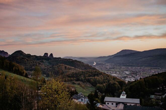 Natur rosa Himmel bis SZG