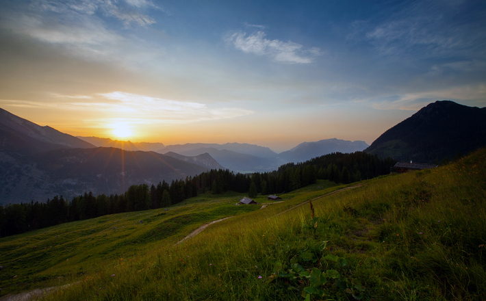 Abend auf der Priesbergalm
