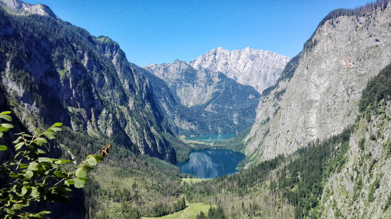 Blick vom Röthsteig zum Obersee und Königssee