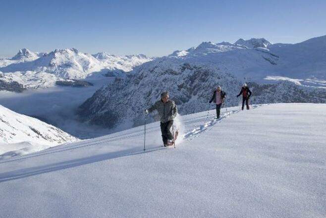 Schneeschuhwanderung am Gipfel