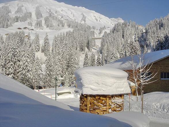 Blick aus der Haustüre Haupteingang