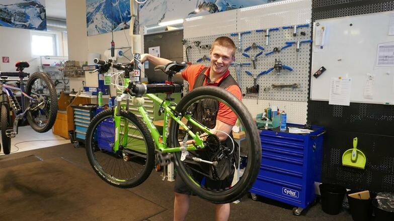 die Werkstatt in der Sporthütte Fiegl