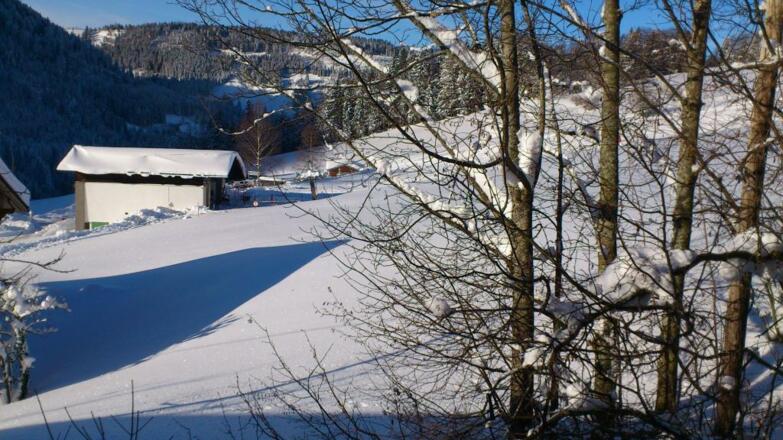 Aussicht auf die Skipiste