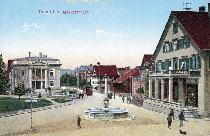 Pfarrhof und Kirchturm St. Martin