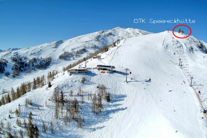 Mit der komfortablen Kabinenbahn bequem zur Speiereckhütte von Mauterndorf und St. Michael aus.