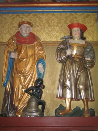 Kirche Bartholomäberg Detail Bergknappenaltar