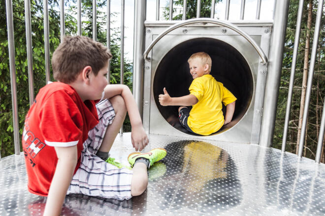 Einstieg Waldrutsche