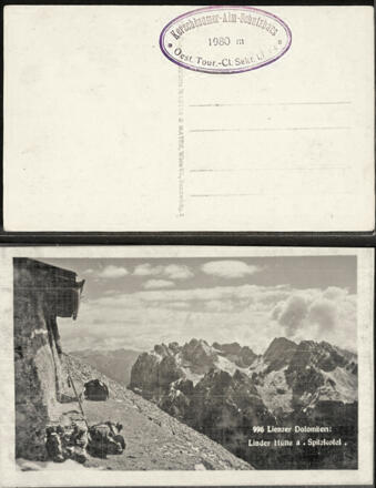 Linder Hütte des Österreichischen Touristenklub, Sektion Lienz mit Stempel vom Kerschbaumeralm-Schutzhaus