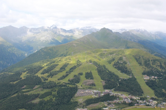 Ausblick vom Aineckgipfel auf Tschanek und Katschberghöhe