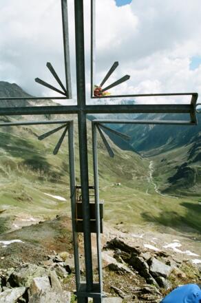 Blick zur Pfdorzheimer Hütte ins Gleirschtal.