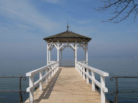 Romantischer Fischersteg in Bregenz