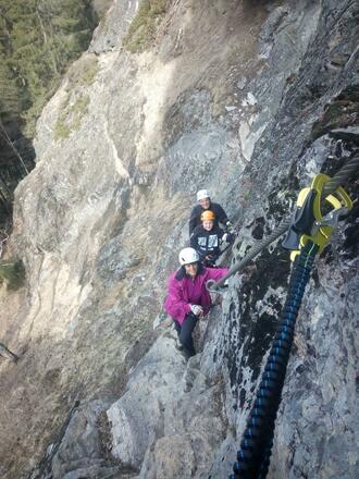 Am Klettersteig Stuibenfall