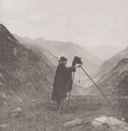 Eugen Albrecht bei der Tübinger Hütte 1909