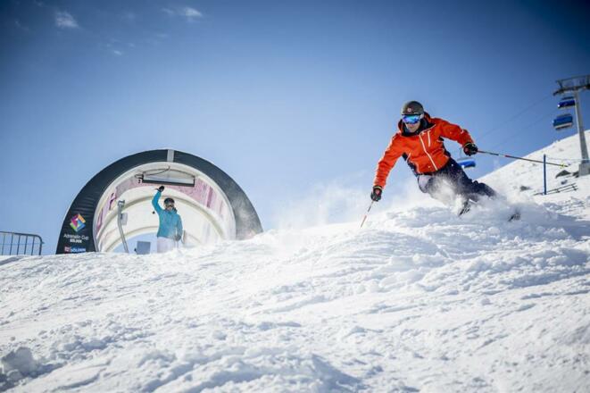 Skifahren.