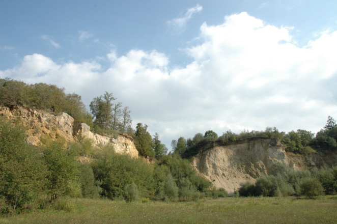 Aufschlusswände des Geotops
