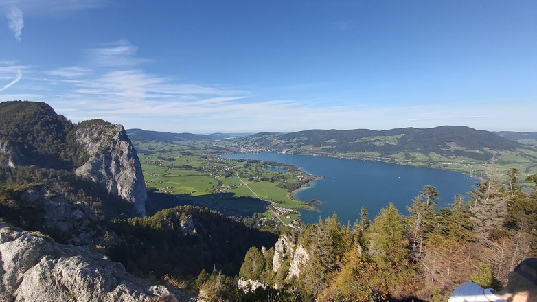 Ausblick vom Almkogel auf den Mondsee