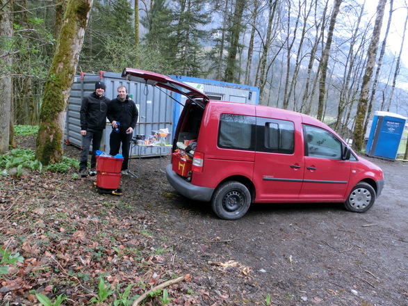 Am Klettersteig Parkplatz Schnepfau