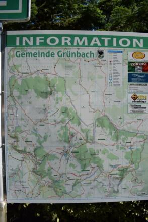 Infotafel Wanderwege von Grünbach