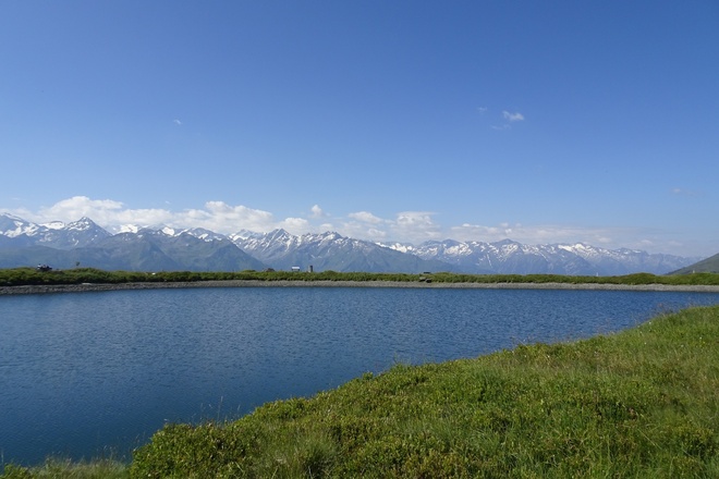 Ausblick mit See auf der Resterhöhe