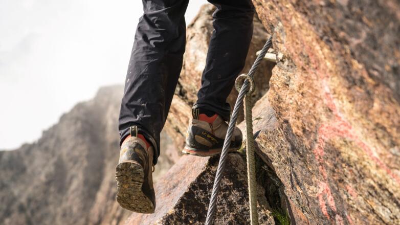 Seilsicherung am Ramoljoch