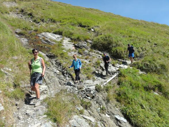Wanderweg bergab vom Gaisstein