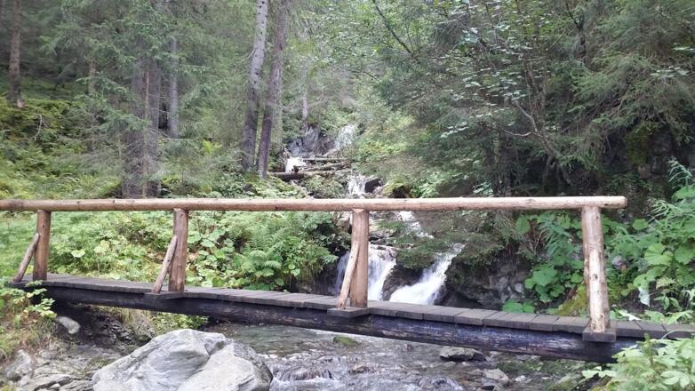 Gritschbach-Wasserfall mit Brücke