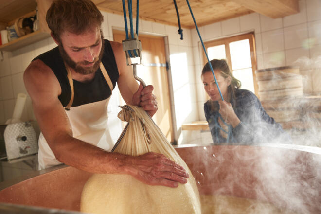 Sennen auf der Alpe Greussings Wildmoos