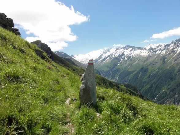 Blick vom Gipfel des Zwölferkogel zum Habachkees (Gletscher)