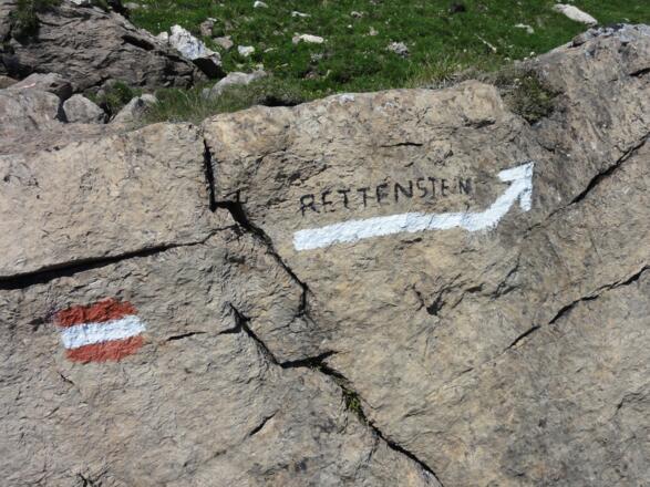 Wegweiser zum Gr. Rettenstein