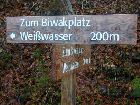 hier geht´s zum Biwakplatz Weißwasser am Saigerinbach
